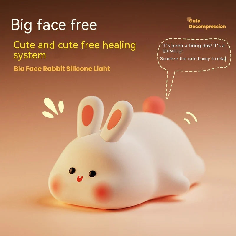 Hop Into Happiness with the Adorable Touch Sensor LED Rabbit Night Light - The Perfect Bedtime Buddy and Gift for Kids!