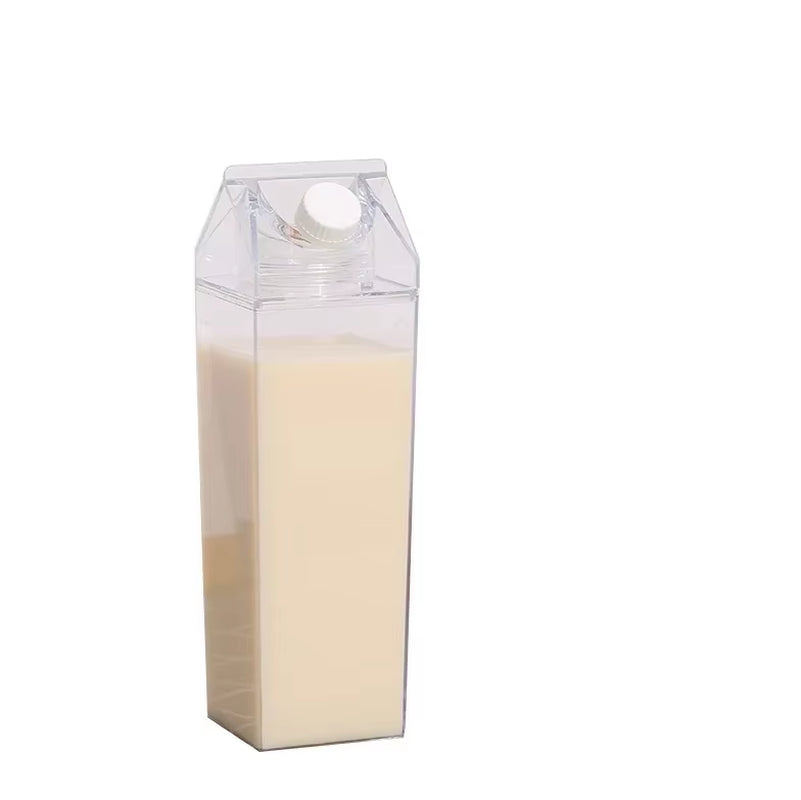 BPA-Free Portable Milk Carton Water Bottle - 500ml/1000ml Juice Container