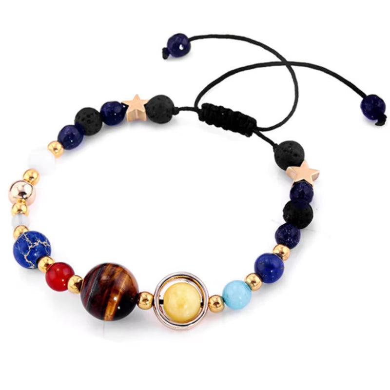 2024 Solar Chakra Bead Bracelet - Natural Stone Universe Jewelry for Men & Women, Perfect Gift for Yoga Enthusiasts