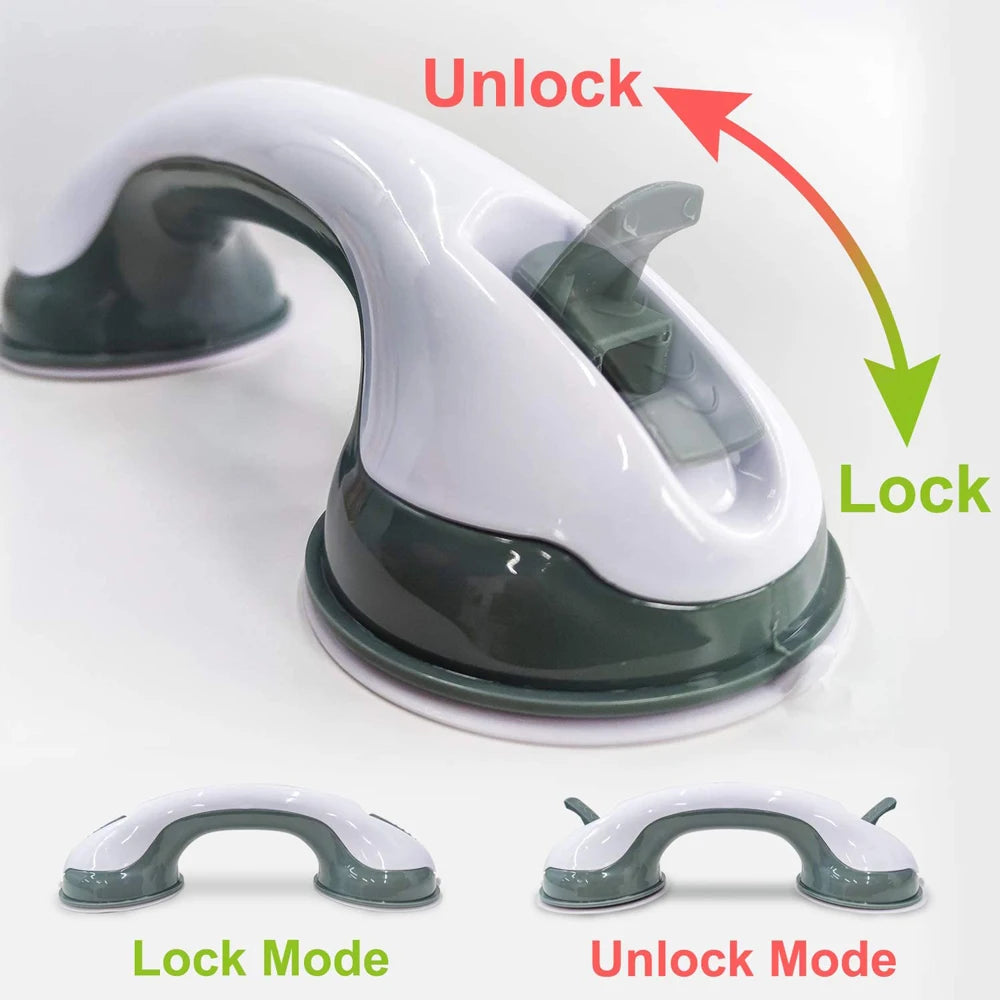 Premium Anti-Slip Shower Grab Bar - Suction Cup Safety Handle for Bathroom Support