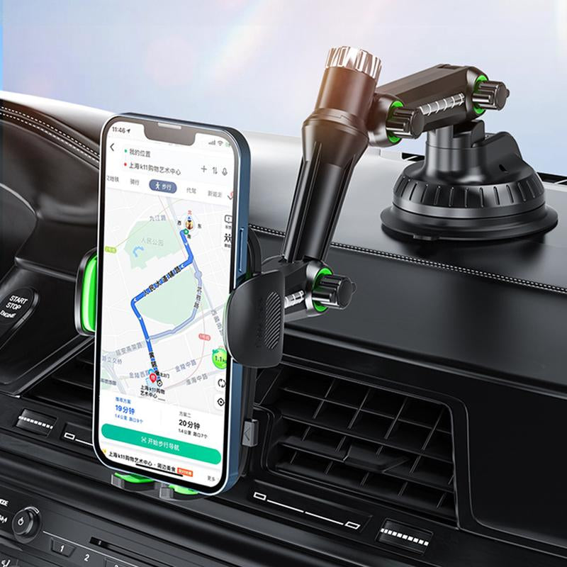 Ultimate Green Extra Long Air Vent Phone Mount - Flexible 360° Dashboard Holder for Safe Hands-Free Driving