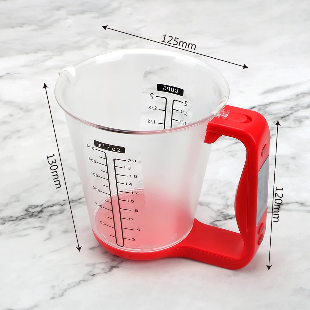 Precision Digital Measuring Cup with LCD Display - Perfect Kitchen Scale for Accurate Temperature Measurement