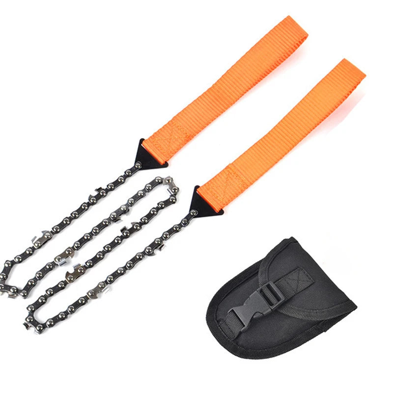 Portable 11/33 Tooth Survival Chain Saw - Essential Emergency Tool for Camping and Hiking