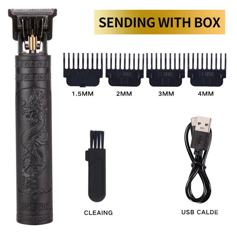 Professional Cordless T Blade Trimmer - Rechargeable Pro Li Clipper for Bald Heads & Precision Grooming