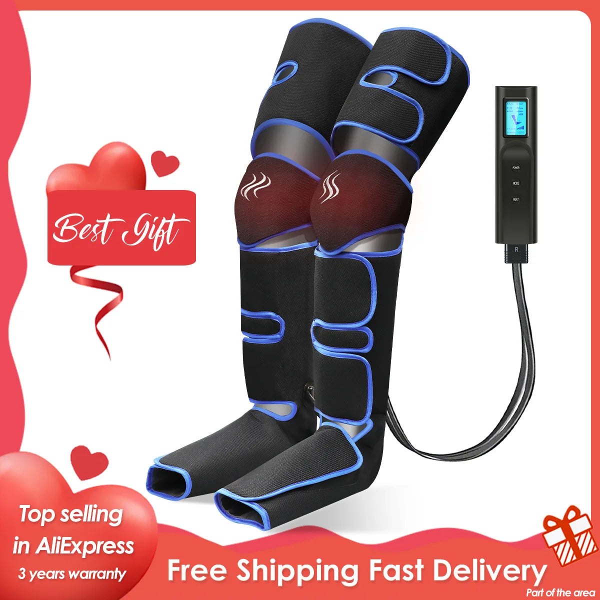 Revitalize Your Legs: 360° Air Pressure Foot Massager for Enhanced Circulation & Muscle Relaxation - Lymphatic Drainage Device 2022