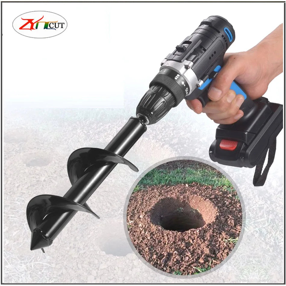 Drillforce Spiral Drill Bit Auger for Effortless Garden Planting and Post Hole Digging