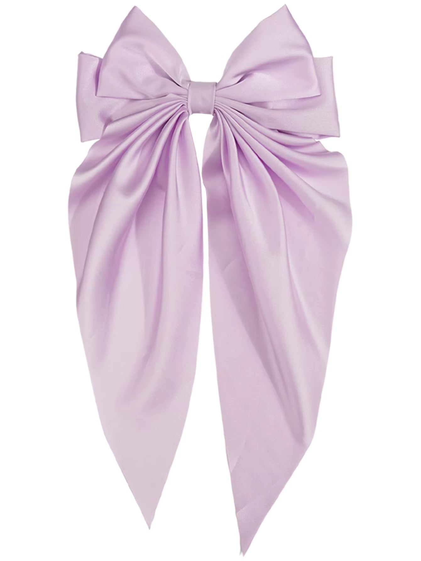 Chic Satin Bow Hair Clip - Stylish Large Ribbon Accessory for Women and Girls