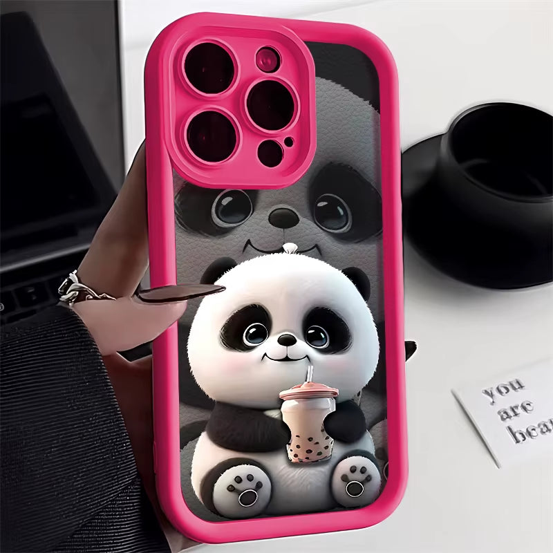 Panda-mania! Shockproof Silicone Phone Case for Your Wild Side – Fits iPhone 11 to SE in Adorable Style!