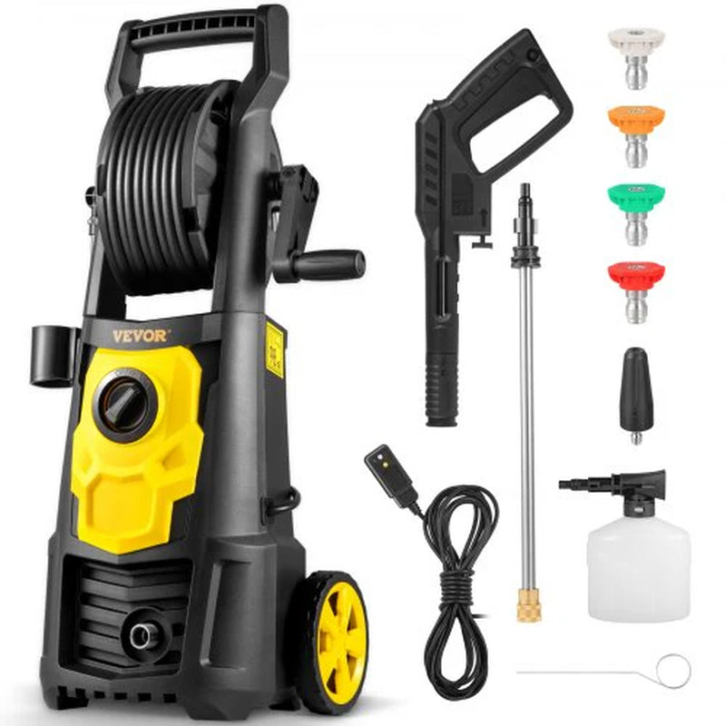 VEVOR 2000 PSI Pressure Washer - Ultimate Clean with Foam Cannon, 30 Ft Hose, and 5 Nozzle Variants for All Messy Adventures! ETL Approved for Serious Cleaners!