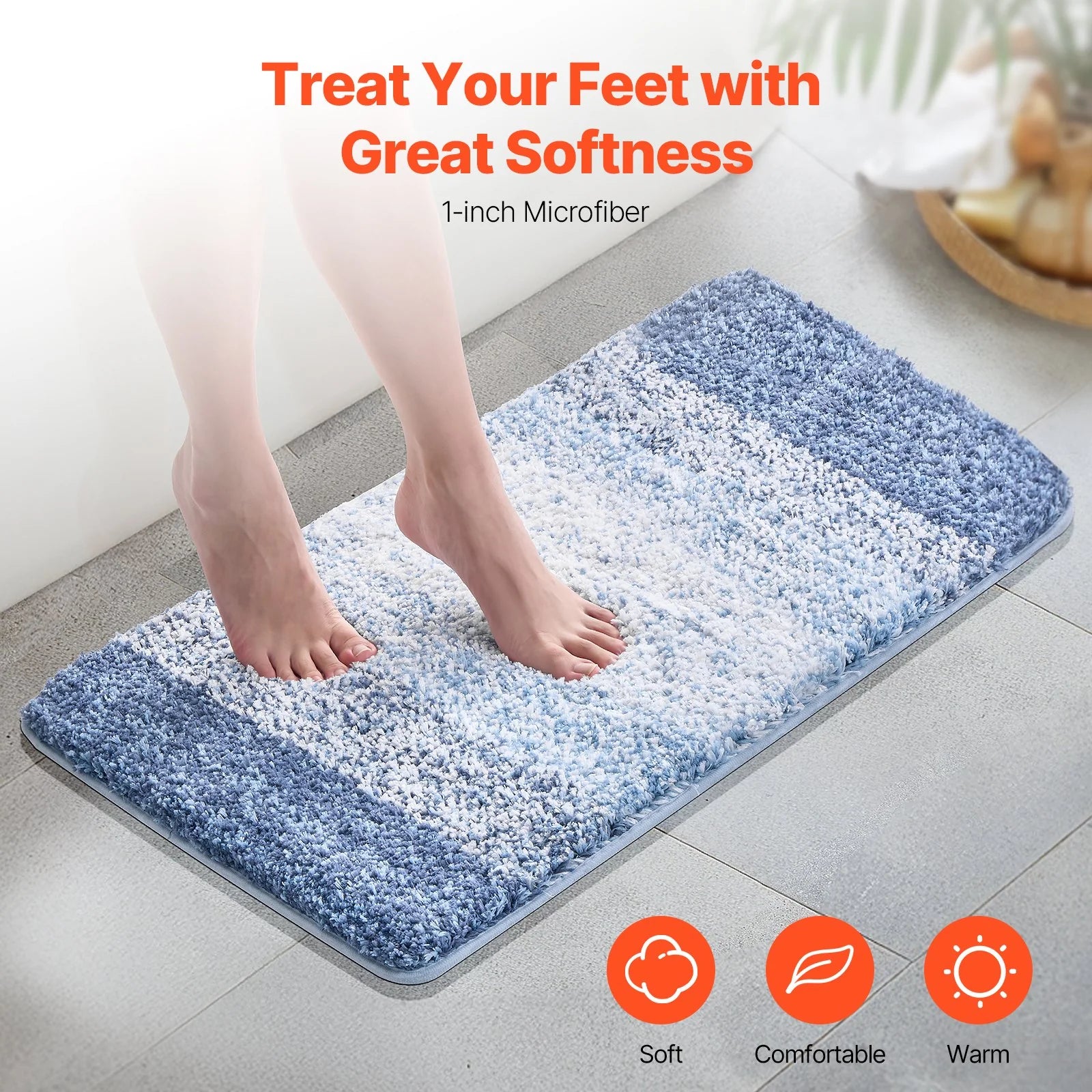 Squishy Floor Hugger: 30X20 Water-Sucking Towel for Your Toes, Speedy Drying Action, and Slip-Proof Business!