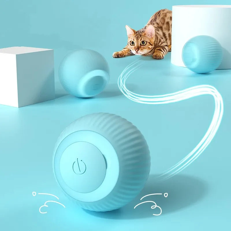 Feline Funball: The Purr-fect Automatic Rolling Playtime Wonder for Your Lazy Kitty!