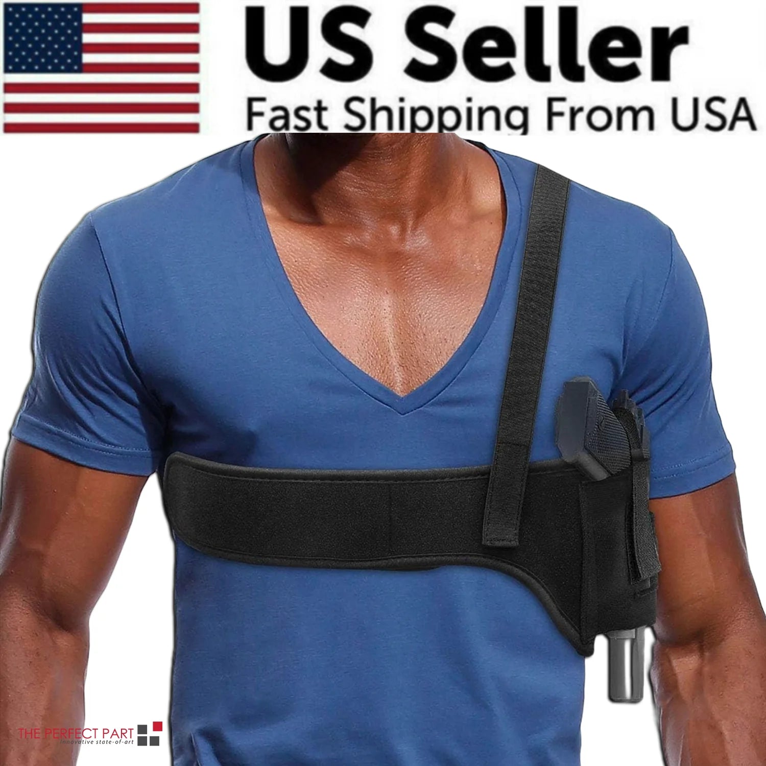 Tactical Concealed Carry Shoulder and Waist Holster Pouch for Handguns