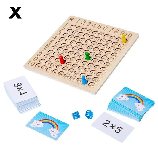 Engaging Montessori Multiplication Wooden Board Game - Fun Educational Toy for Kids to Master the 99 Multiplication Table!