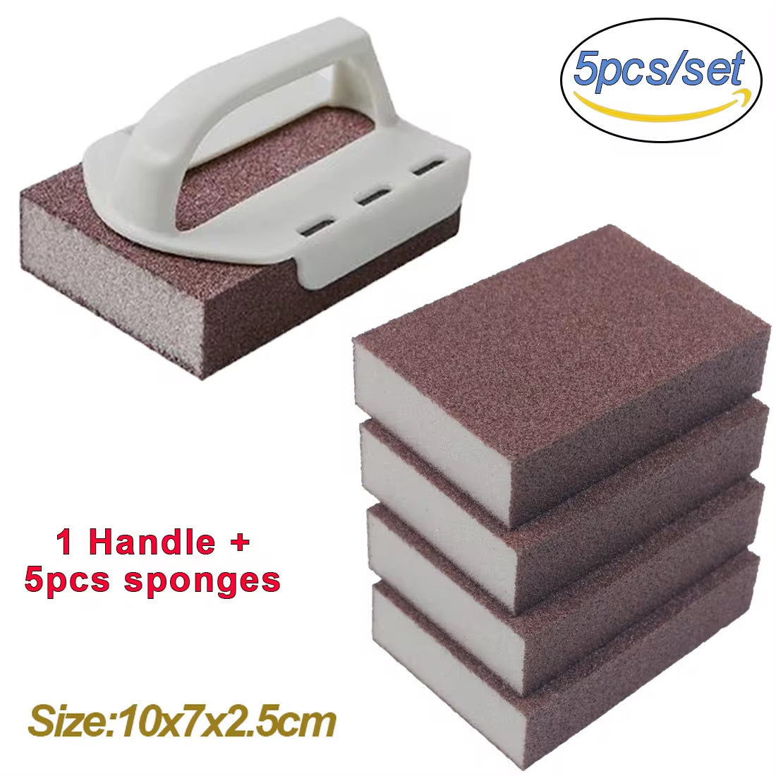 Magic Sponge Eraser Set - Rust Removal & Descaling Cleaning Brushes for Cooktops and Pots - 1/2/4/5/6/8 Pcs