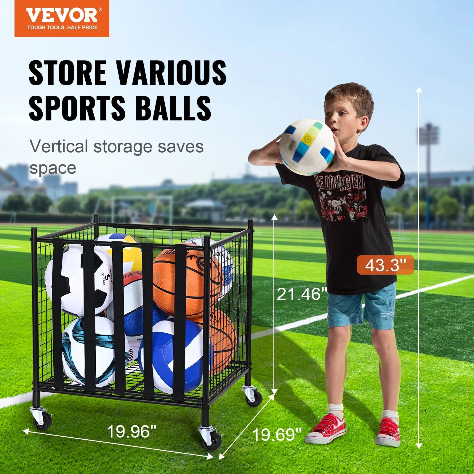 Bouncing Ball Butler: The Ultimate Sports Stuff Stash for Your Gym, Garage, or Playground Shenanigans!