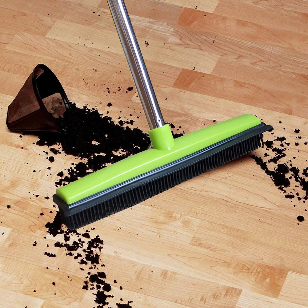 Say Goodbye to Pet Hair Drama with the Ultimate Rubber Broom – Your Furry Friend's Worst Nightmare!