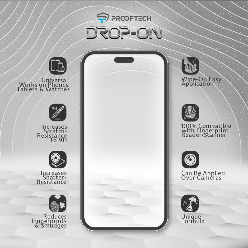 Revolutionary DROP ON Liquid Glass Screen Protector - Ultimate Scratch and Crack Defense for Up to 10 Devices!