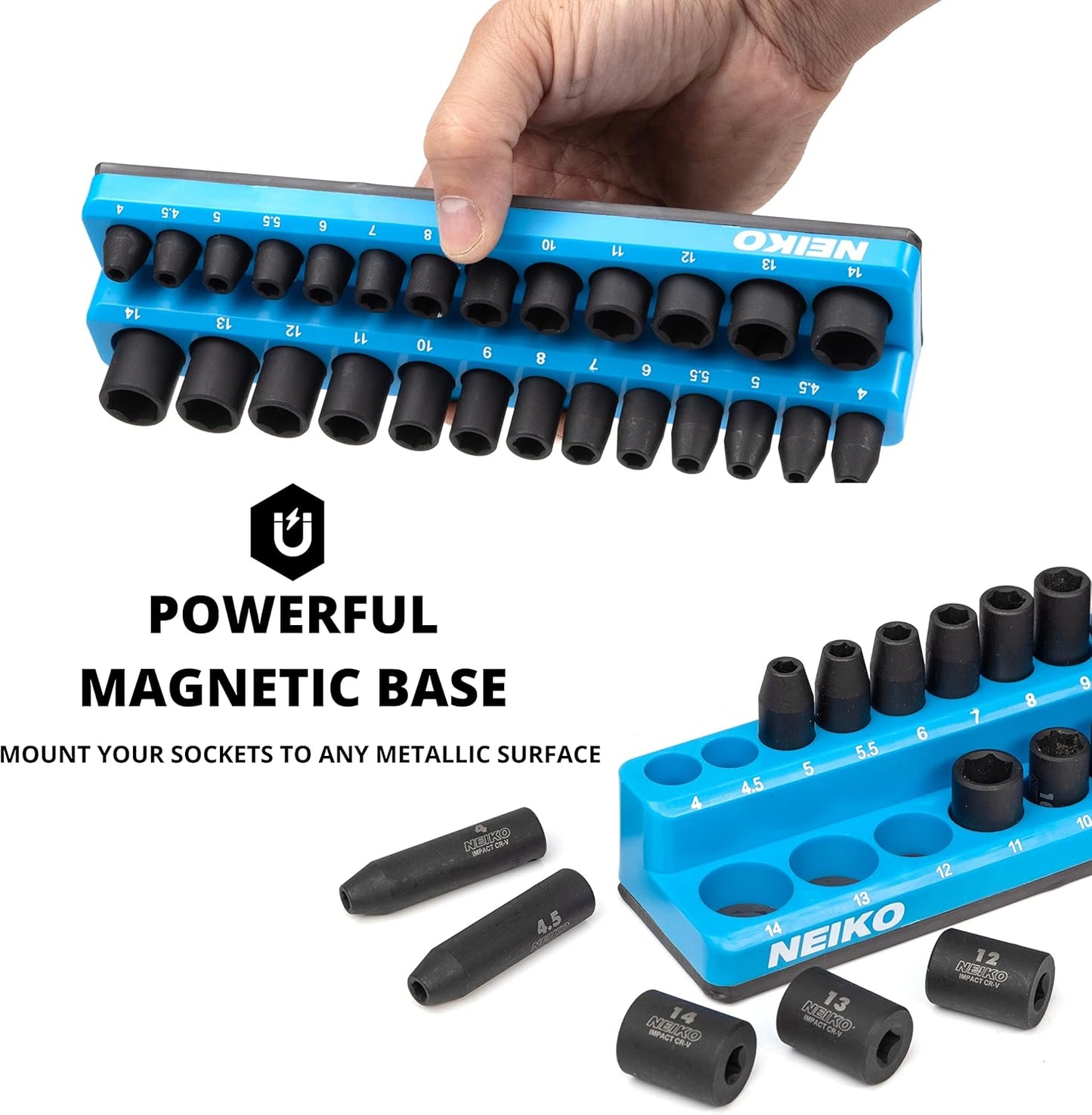 Socket Squad: The Magnetic Hangout for Your 1/4" Drive Dudes, From Tiny Tinkers to Deep Divers - No Scratches, Just Organizing Laughs!