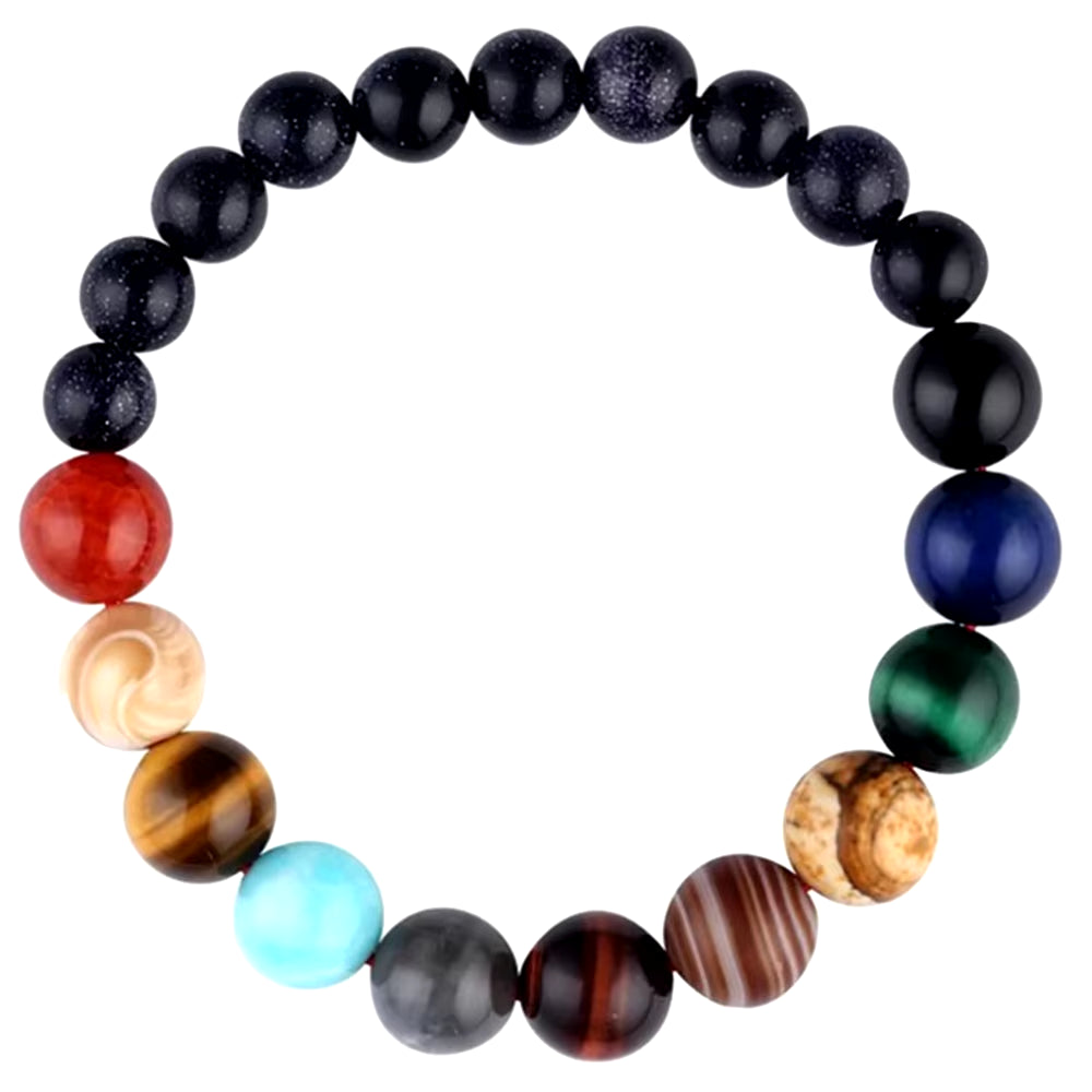 2024 Solar Chakra Bead Bracelet - Natural Stone Universe Jewelry for Men & Women, Perfect Gift for Yoga Enthusiasts