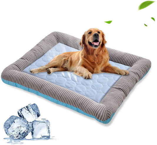 Summer Pet Cooling Pad - Soft Ice Silk Mat for Dogs, Cats, Puppies & Kittens - Breathable & Comfortable in Pink & Blue