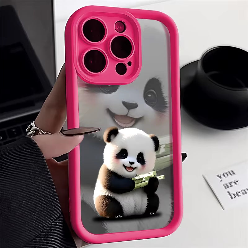 Panda-mania! Shockproof Silicone Phone Case for Your Wild Side – Fits iPhone 11 to SE in Adorable Style!