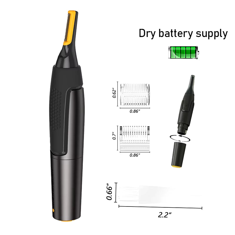 Rechargeable Waterproof Electric Nose and Ear Hair Trimmer for Men - Easy to Use and Safe Face Care Solution