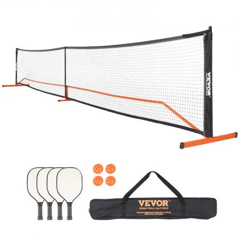 VEVOR Pickleball Showdown Kit: 22FT of Fun With a Side of Sweat, Includes a Bag for All Your Fails, Balls to Keep You in the Game, and Paddles for Those Who Love to Play with Their Food!