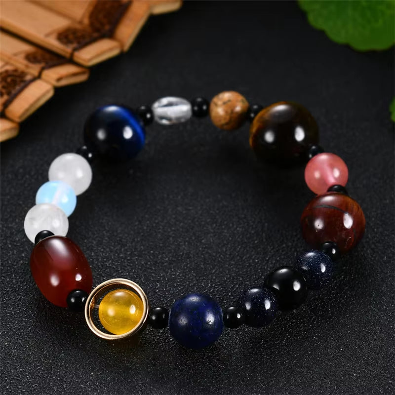 2024 Solar Chakra Bead Bracelet - Natural Stone Universe Jewelry for Men & Women, Perfect Gift for Yoga Enthusiasts