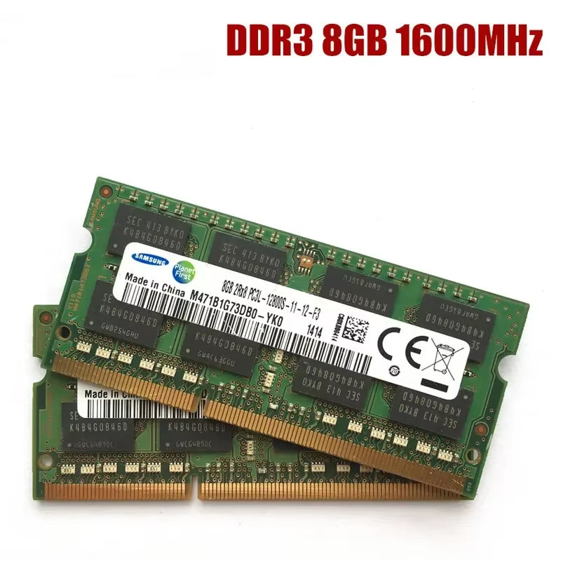 High-Performance Samsung DDR3 Laptop RAM - 1GB, 2GB, 4GB, 8GB Options, 1066/1333/1600 MHz, PC3/PC3L Compatible