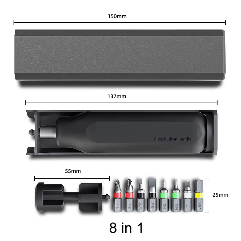 32-in-1 Magnetic Screwdriver Set with Torx & Hex Bits - Precision Repair Tool Kit for Phones & PCs