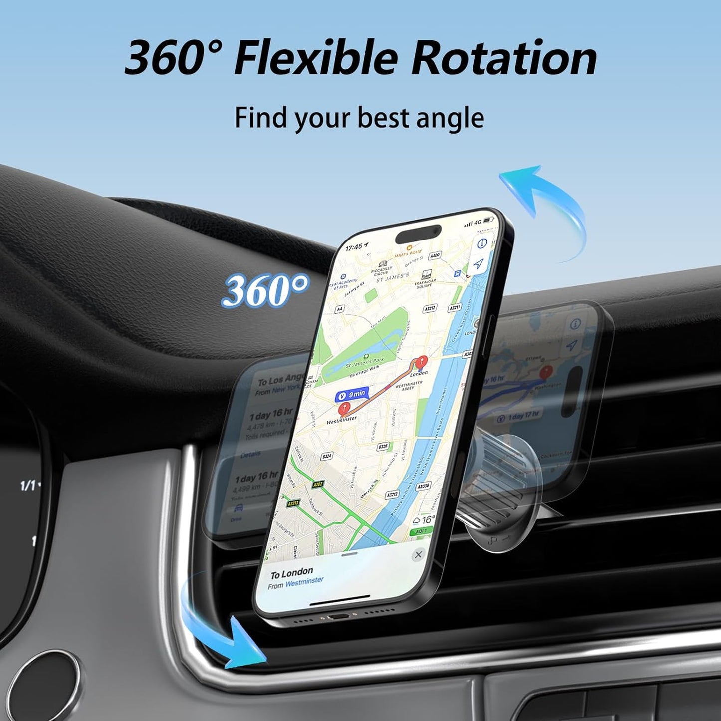 Magnetic Magic: The Car Mount that Holds Your Phone Tight While You Try Not to Hit the Brakes! Perfect for Your Fancy iPhone Collection!