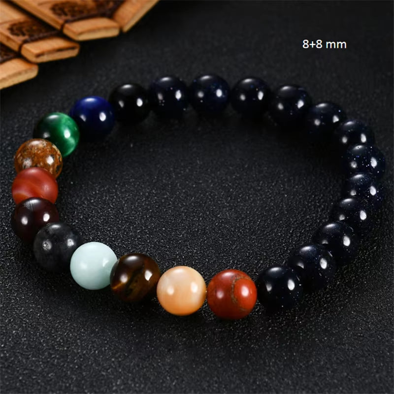 2024 Solar Chakra Bead Bracelet - Natural Stone Universe Jewelry for Men & Women, Perfect Gift for Yoga Enthusiasts