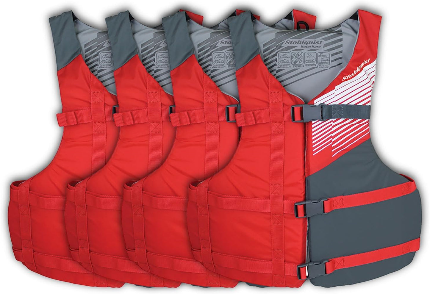 Flotation Fashion: Stylish & Comfortable Life Jackets - Float Like a Boss (2 or 4-Pack) - Keep Calm and Paddle On!