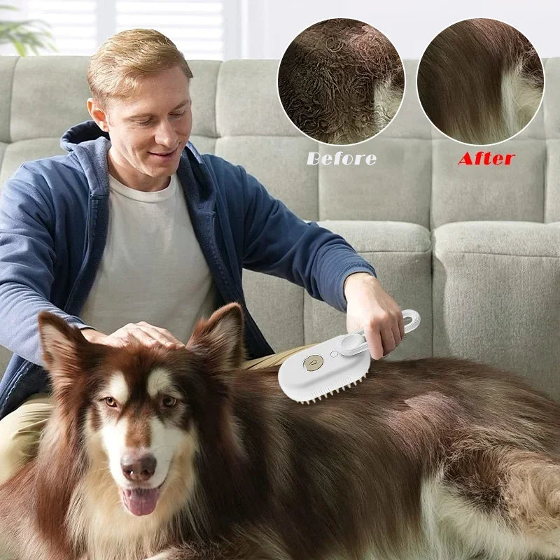 The Fur-tastic 3-in-1 Steam-Powered Pooch Pamperer: Fluff, Scrub, and Spa Day for your Furry Friends!