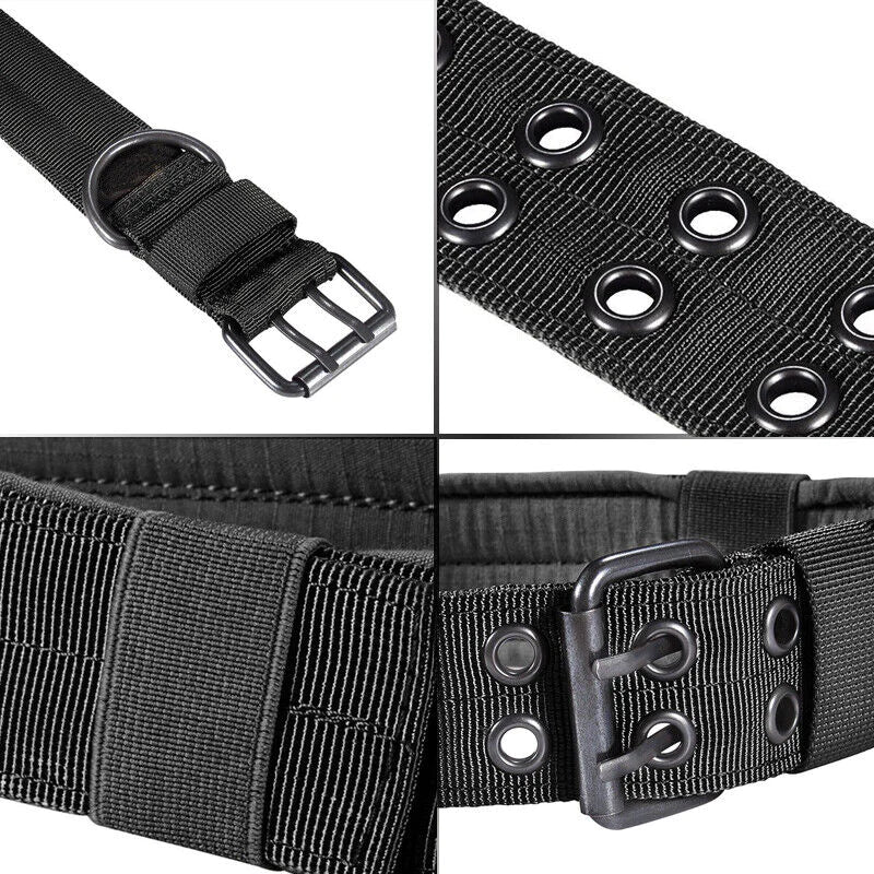 Heavy Duty 2" Wide Tactical Nylon Dog Collar for Large Breeds - K9 Military Style with Durable Metal Buckle