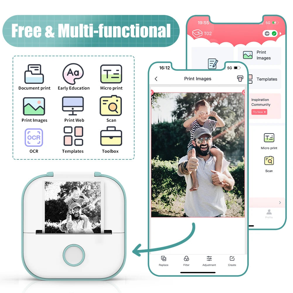 Get Creative with the Phomemo T02 Pocket-Sized Thermal Printer – Your New BFF for DIY Stickers & Journal Fun!