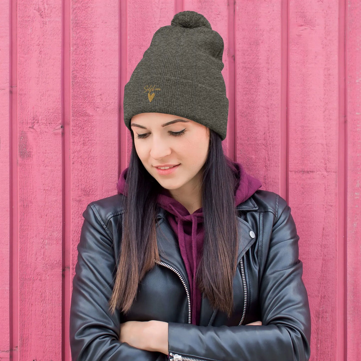 Hug Your Head: The Pom-Pom Hat That Can't Stop Loving Itself!