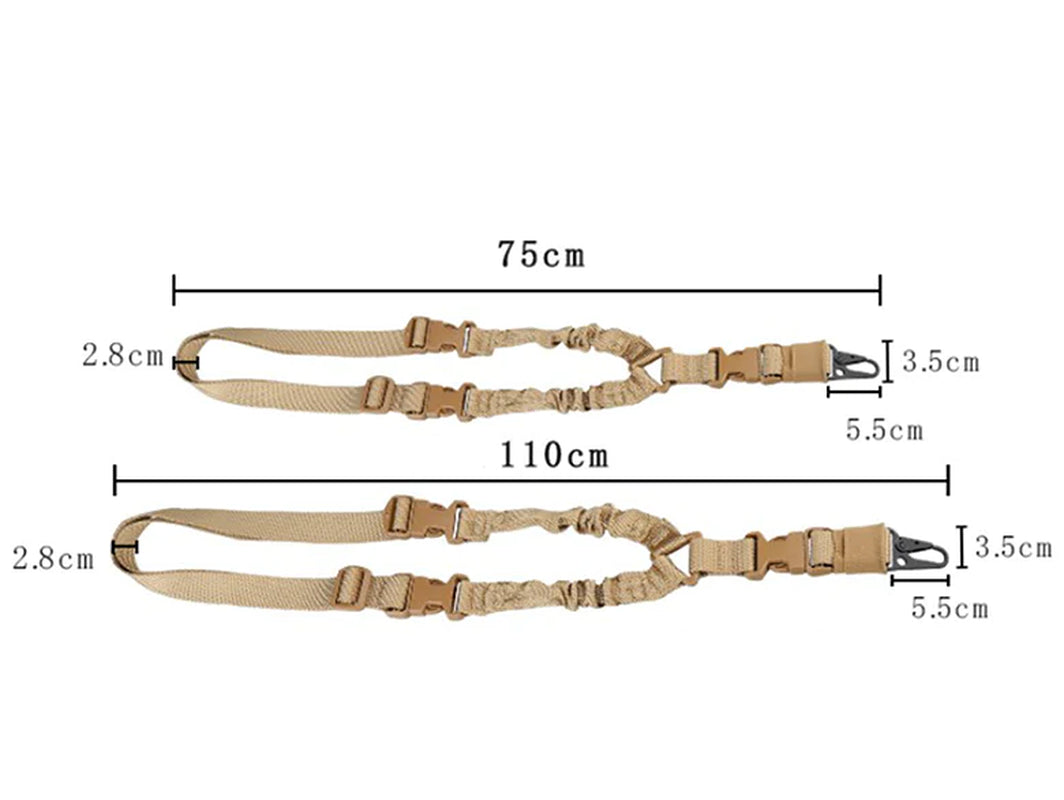 Ultimate Heavy Duty Tactical Single Point Gun Sling with Quick Detach QD Buckle