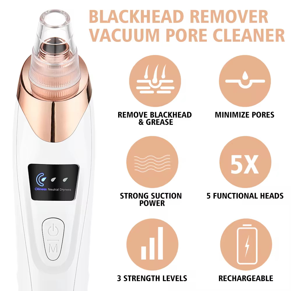 Ultimate Electric Blackhead Remover - Deep Cleansing Pore Vacuum for Flawless Skin!