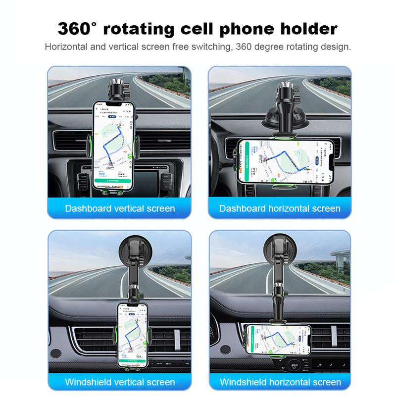 Ultimate Green Extra Long Air Vent Phone Mount - Flexible 360° Dashboard Holder for Safe Hands-Free Driving