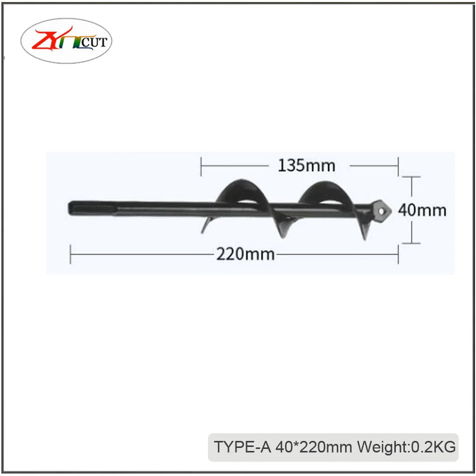 Drillforce Spiral Drill Bit Auger for Effortless Garden Planting and Post Hole Digging