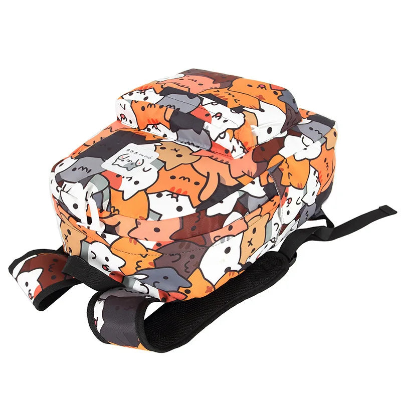 Cute Anime Neko Atsume Cat Backpack for Girls and Boys - Perfect Rucksack for Travel and School!