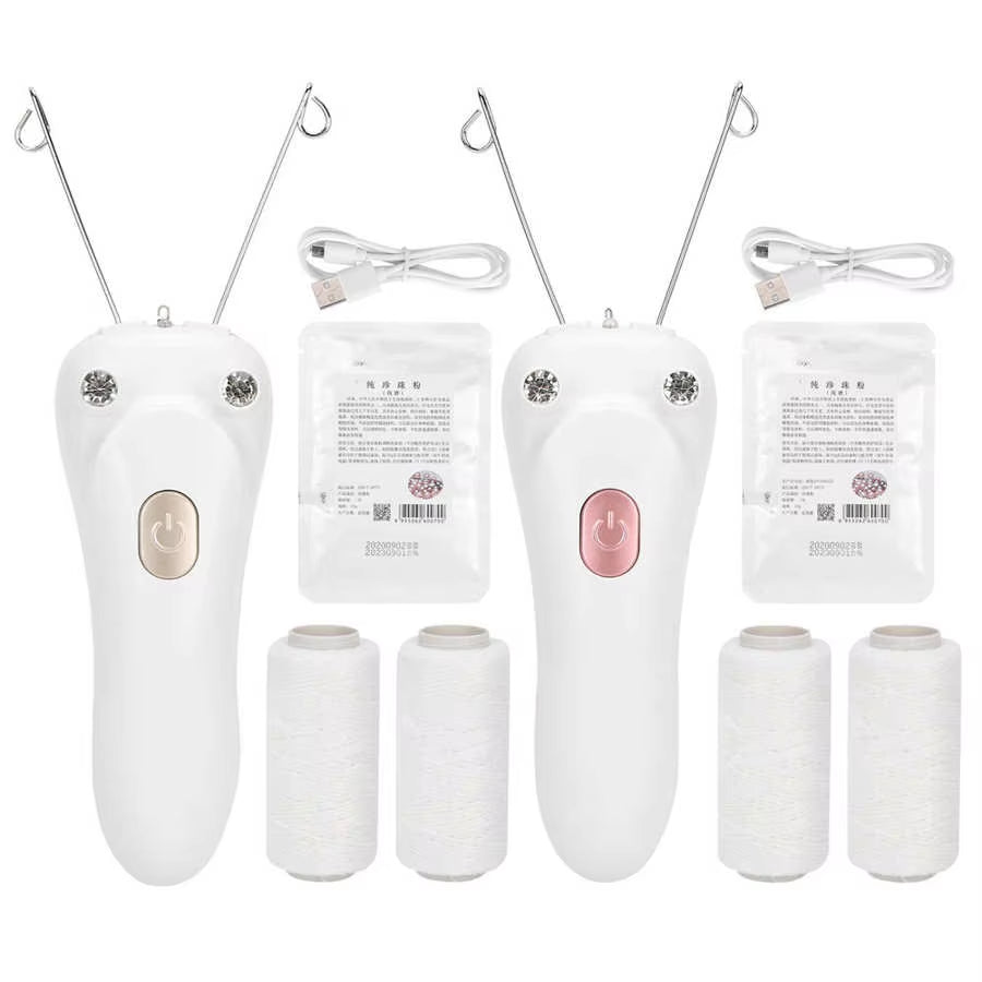 Electric Cotton Thread Epilator - USB Rechargeable Facial & Body Hair Removal Device