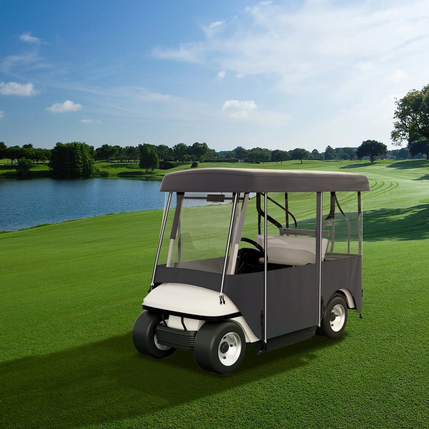 Golf Cart Bubble Wrap: The Funniest Way to Keep 4 Golfers Dry on the Course!