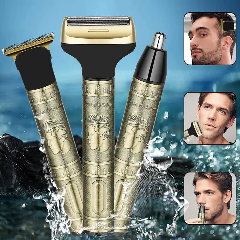 Professional Rechargeable Hair Clippers & Beard Trimmer - Cordless Hair Cutting Machine for Men