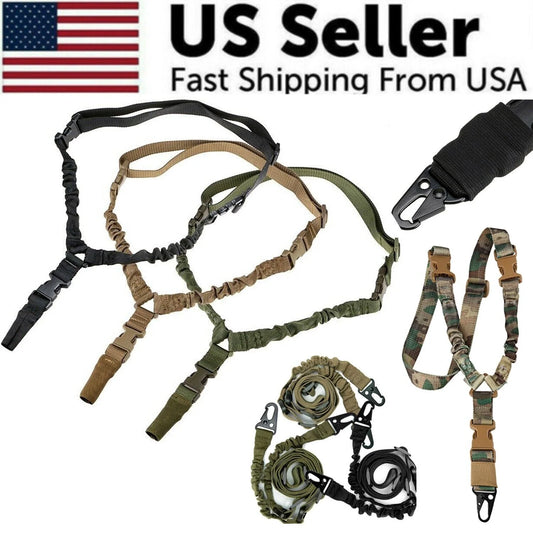 Ultimate Heavy Duty Tactical Single Point Gun Sling with Quick Detach QD Buckle