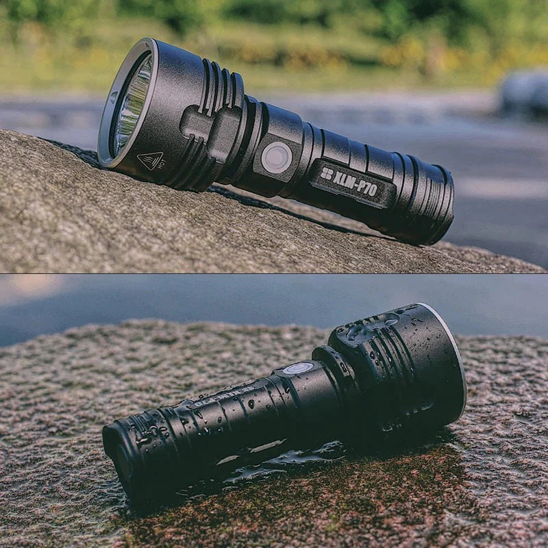 Super Bright Rechargeable LED Flashlight - Adjustable Focus Outdoor Xenon Lamp