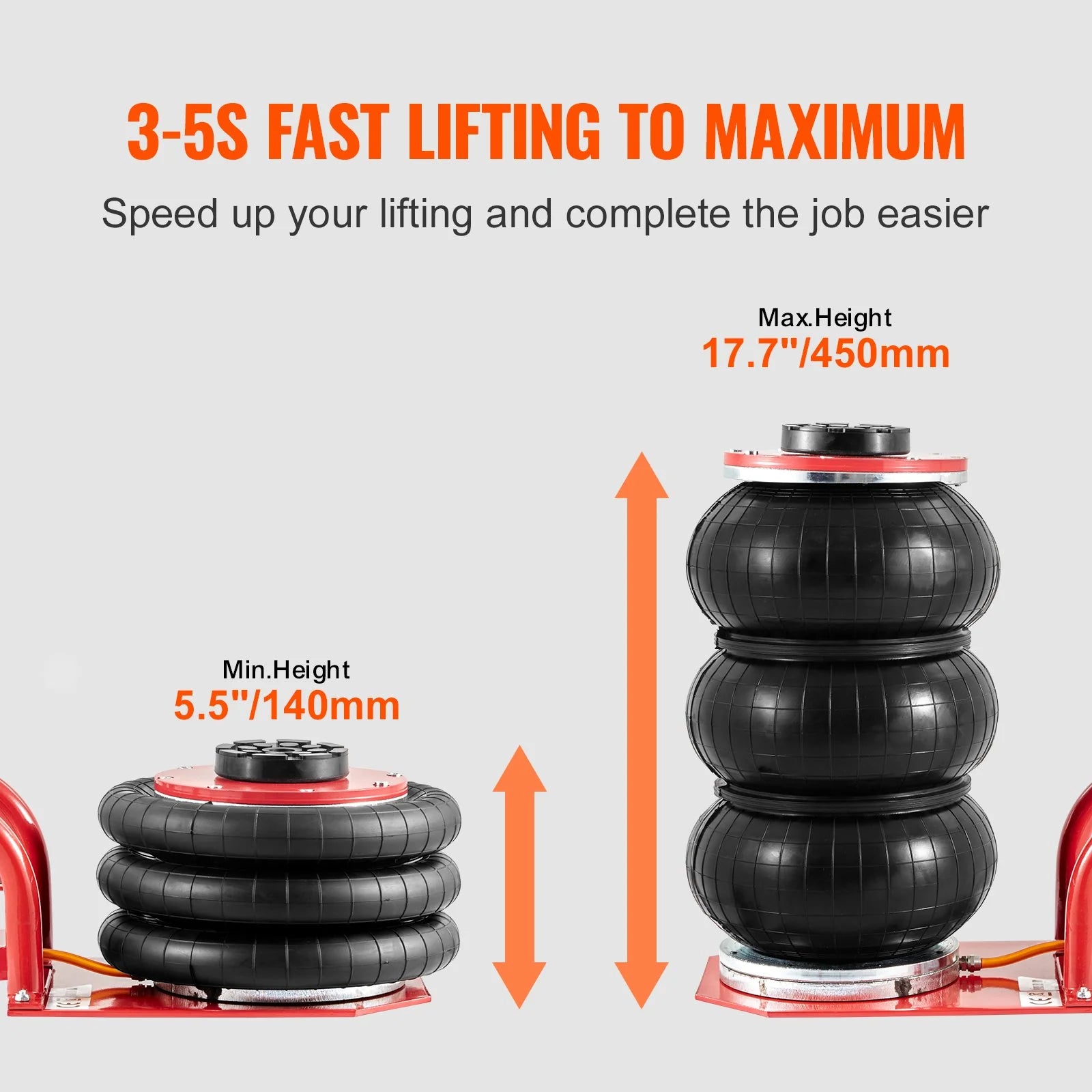 VEVOR's Party Balloon: The Stress-Free Inflatable for Your Ride! Inflate, Don’t Deflate - Soars to 17.7 Inches & Gives Your Tires a Spa Day (Red)