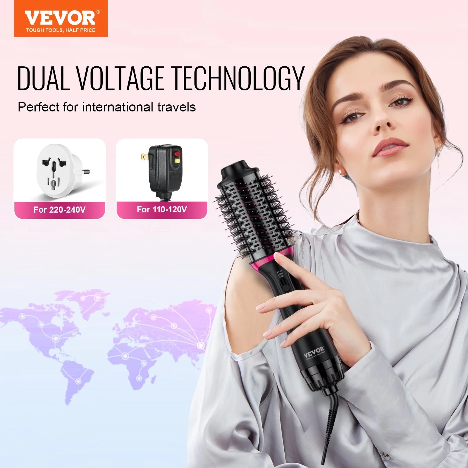 VEVOR's Hot Air Styler: The Magic Wand that Turns “Puff” into “Wow” with Double Voltage Power!