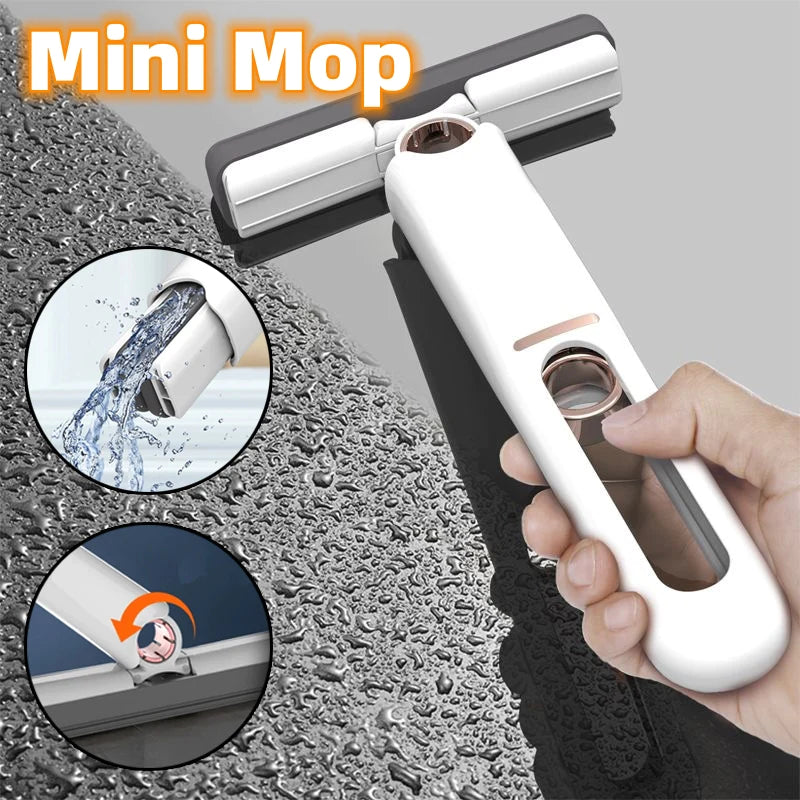 Effortless Cleaning with Mini Mops: Portable Sponge Mop for Home, Car, and Glass Surfaces